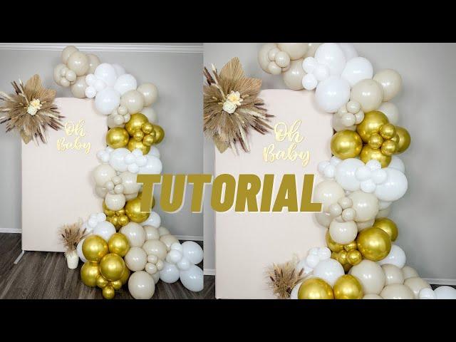 HOW TO: BALLOON GARLAND BACKDROP | Tutorial | Baby Shower Ideas