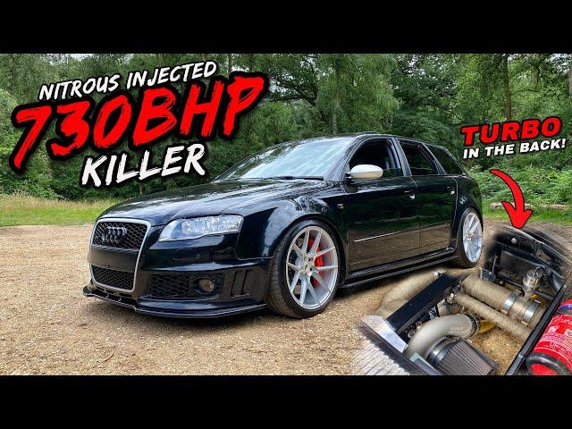 THIS REAR MOUNT TURBO 730BHP V8 AUDI RS4 IS UNBELIEVABLY FAST!