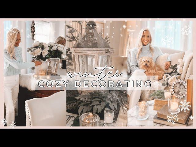 COZY WINTER DECORATE WITH ME | AFTER CHRISTMAS DECORATING IDEAS | WINTER HOME DECOR 2023