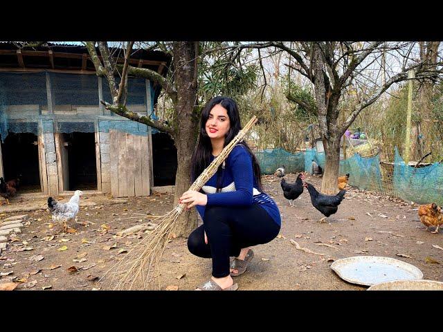 Rural lifestyle: The daily routine of a village girl's life | Cooking authentic Iranian food