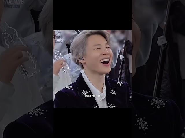 Jimin got emotional while watching v performing inner child #jimin #taehyung #bts #btsarmy #shorts