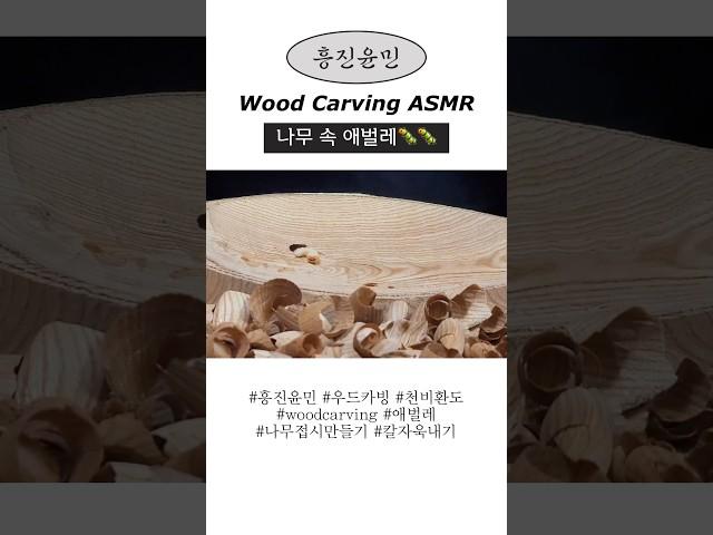 흥진윤민 나무 속 애벌레?! #ASMR #asmr #woodcarving #우드카빙 #천비환도#칼자욱 #woodcarvingasmr #흥진윤민원데이체험공방