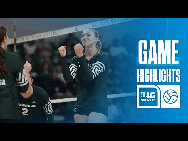 Purdue Fort Wayne at Michigan State | Highlights | Big Ten Volleyball | 09/17/2024