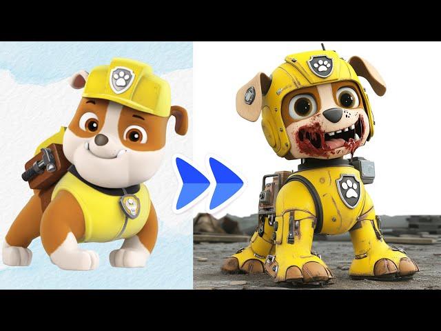 Paw Patrol as Zombie Robot - Smart Ai Animation