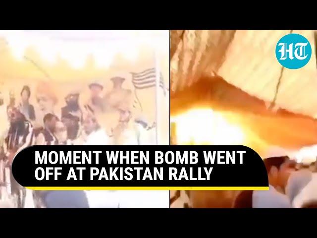 Moment Pak Suicide Bomber Blew Himself Up At Bajaur Rally; Blast As Pro-Taliban Leader Arrives