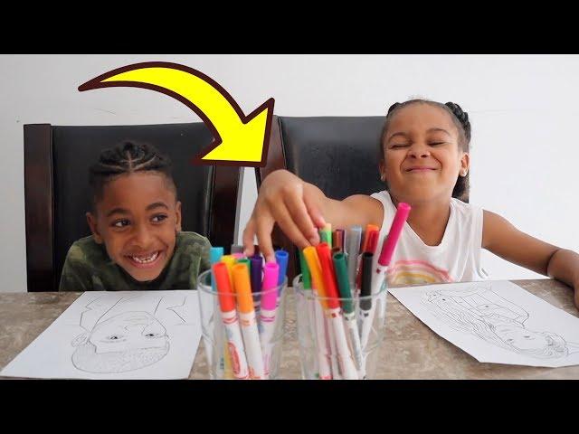 3 Marker Challenge Best Moments | Johny Johny, Christmas, JoJo Siwa | FamousTubeKIDS