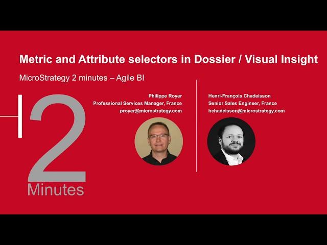 MicroStrategy 2 min #32 - Metric and Attribute selector in Dossier / Visual Insight