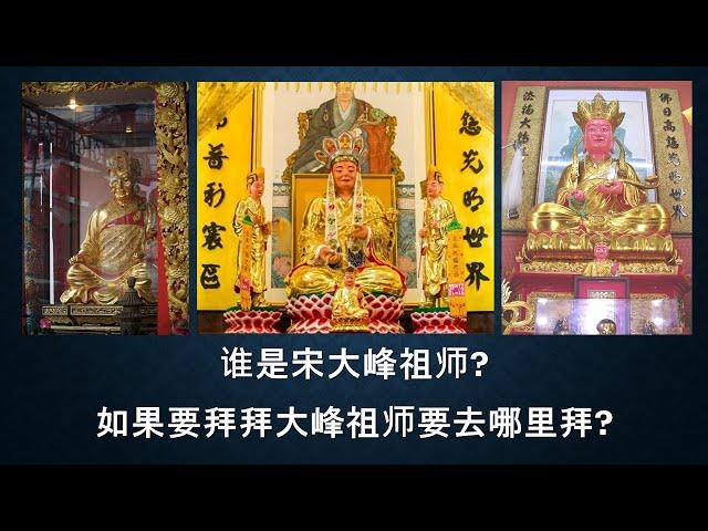 到底谁是宋大峰祖师? 大家有听过大峰石与和平桥吗? 如果我要拜大峰祖师, 要去哪里拜? 还有报德善堂是什么? 最后和大家分享宋大峰祖师的两大法门. 海涛法师与我们一起讲解, 分享, 说佛法. 阿弥陀佛