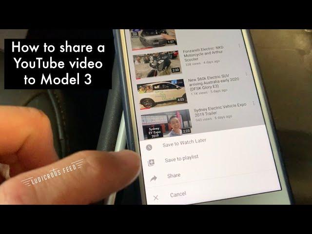 Tesla Model 3 YouTube Video Share from iPhone | Ludicrous Feed | Tesla Tom