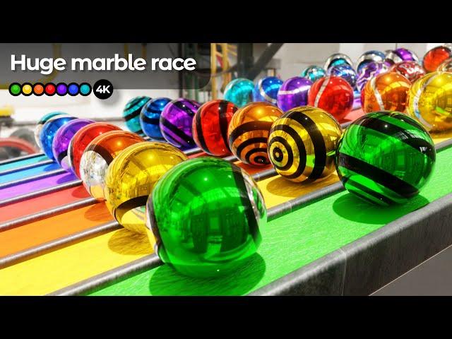 Huge Marble Race | Marble Machine Animation made in Blender