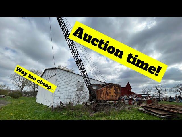 Farm auction time! With a massive old dragline, awesome mini Harley, plus a-lot more.