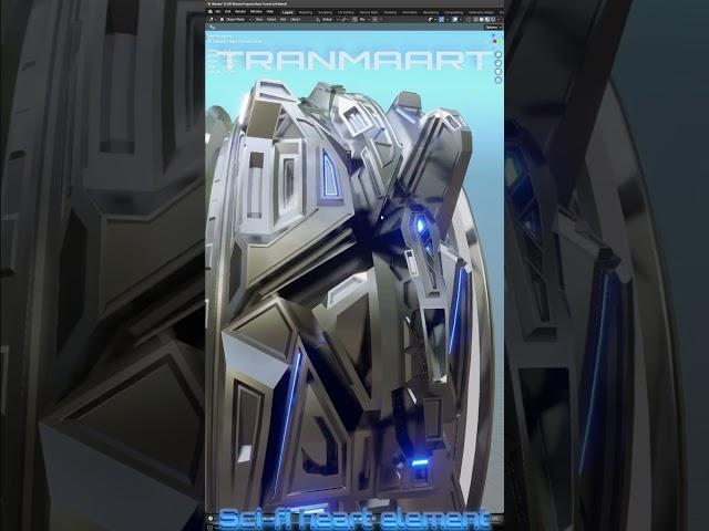 Modelled 1st Element for Sci-fi Heart Tunnel VJ Loop