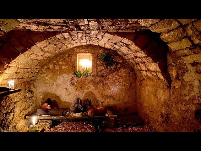 Underground Stone Shelter, Hiding from the Blizzard and Cold