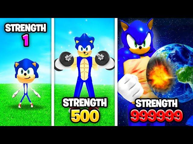 Growing STRONGEST SONIC In ROBLOX!