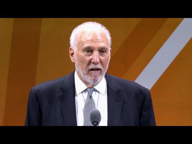 Gregg Popovich's Basketball Hall of Fame Enshrinement Speech