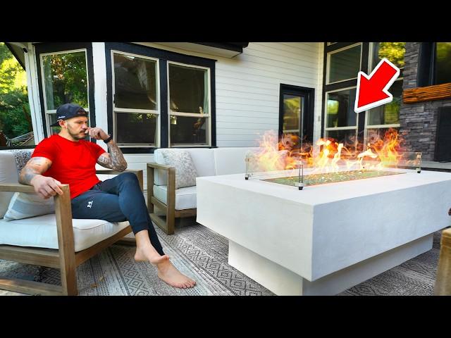 DIY GIANT Concrete Gas Fire Pit Table