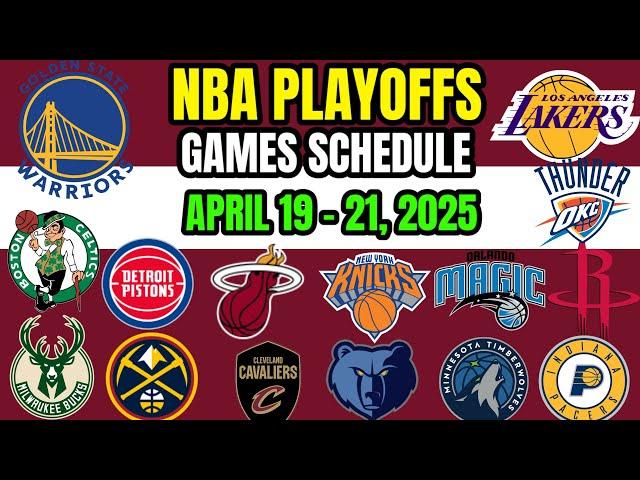 NBA playoffs Game schedule April 19-21 2025 All Game 1