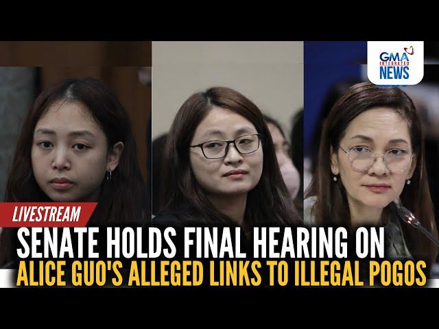 LIVE: Senate holds final hearing on Alice Guo's alleged links to illegal... - Replay | Nov. 26, 2024