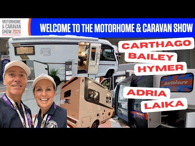 NEC Motorhome and Caravan Show 2024 - Carthago, Laika, Adria, AddVenture, Hymer, Bailey