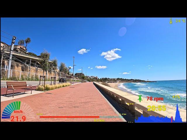 30 minute Sunshine Coast Road Indoor Cycling Workout Spain Telemetry 4K Video