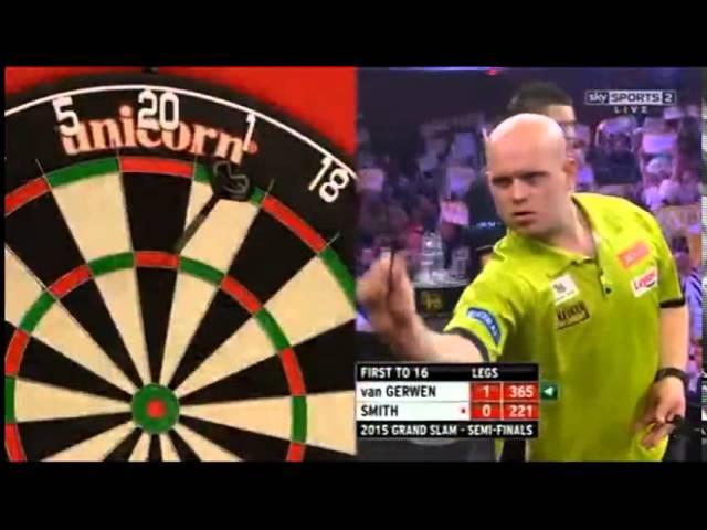 2015 Grand Slam of Darts Semi Final  van Gerwen vs Smith pt1