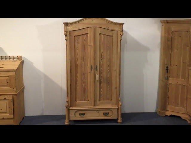 Antique Pine Arched Wardrobe - Pinefinders Old Pine Furniture Warehouse