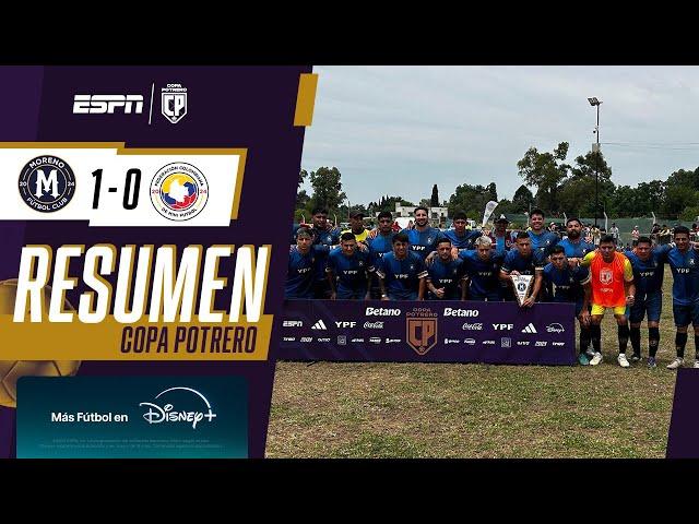 MORENO FC VENCIÓ 1-0 A LA FEDERACIÓN COLOMBIANA PARA AVANZAR A OCTAVOS | RESUMEN | COPA POTRERO