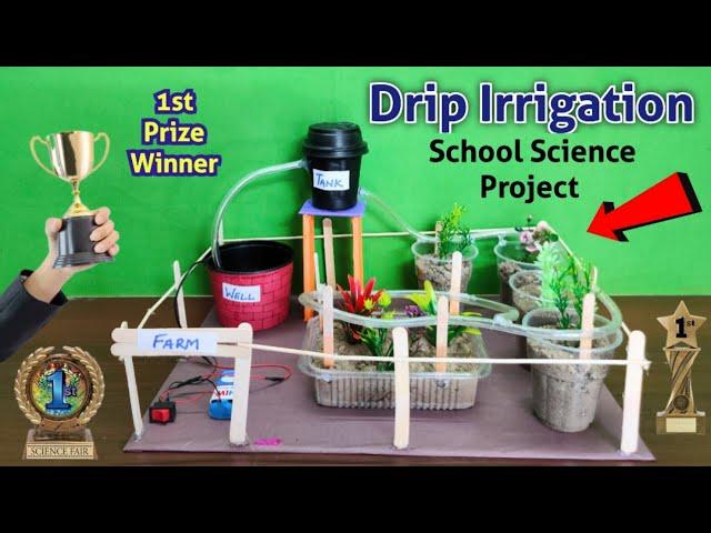 Drip Irrigation Working Model | School Science Project Ideas | Easy science experiments #science