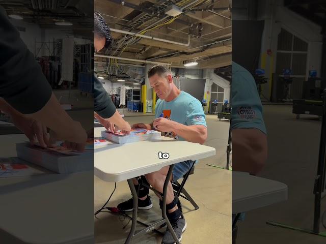 John Cena Signs Autographs Without Looking