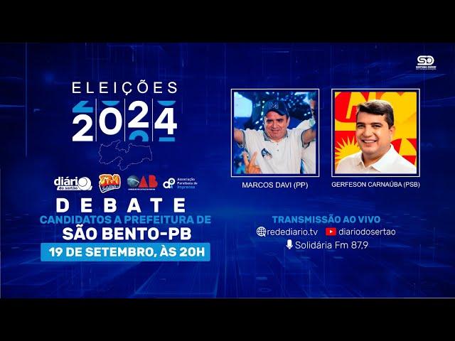 DEBATE COM OS CANDIDATOS A PREFEITO DE SÃO BENTO-PB - 19/09/2024