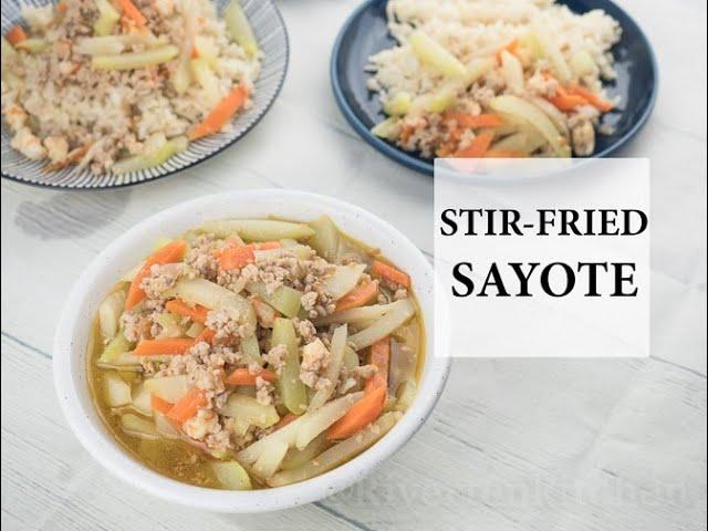 Stir fried Chayote (Ginisang Sayote with Pork)