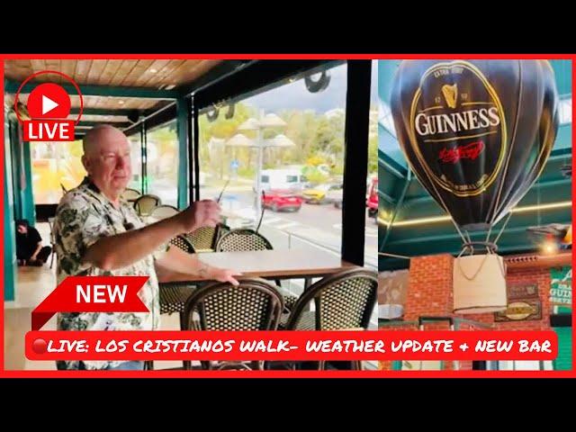 LIVE: New Irish Bar in Las Americas- Walking from Los Cristianos along the beach in Tenerife ️