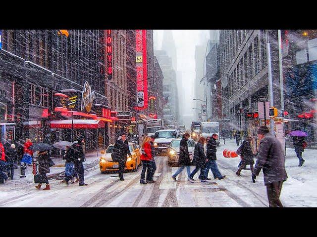 ⁴ᴷ New York City Winter Snowstorm Walk | Biggest Snowstorm of the Season | Blizzard in New York City