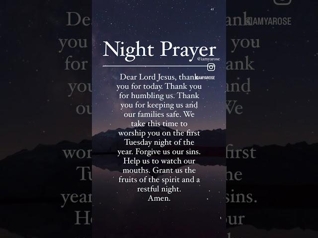 Night Prayer ‍️#prayer #nightprayer #jesuschrist  #jesus #daily #dailyprayer