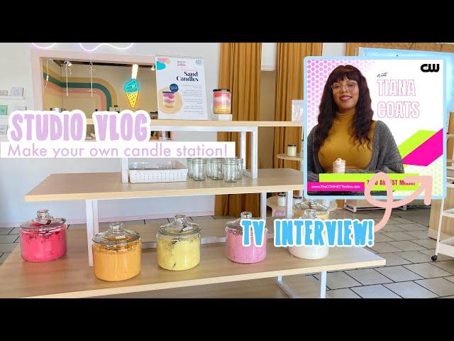 CANDLE STUDIO VLOG | TV INTERVIEW, Make Your Own Sand Candle Station & Pivoting Business