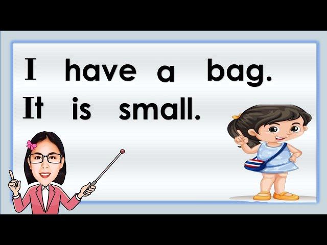 Reading basic sentences | Sentences starting with "I have" | English for Grade1 and 2