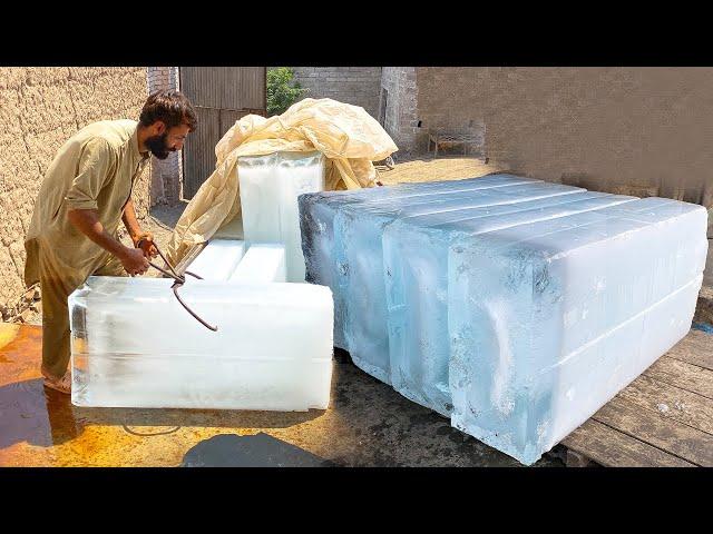 Giant Ice Making Process | Inside Ice Making Factory | Fascinating Journey in the ice Factory