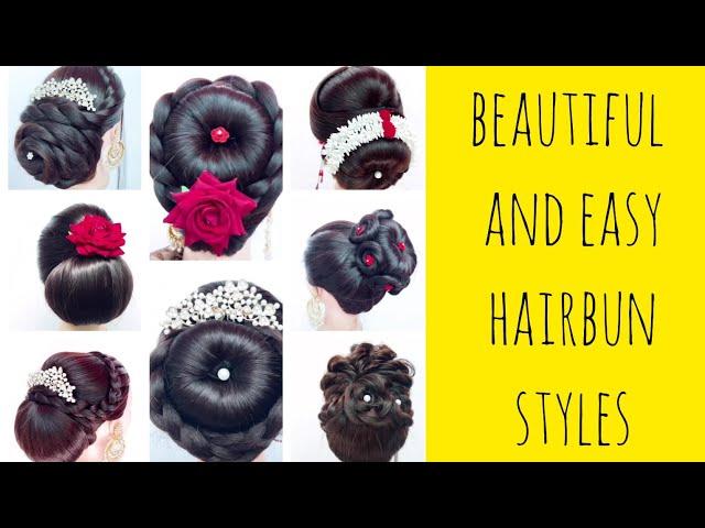 Beautiful and easy Hairbuns Styles 2023 @YouTube #hairbun #makeuptutorial #500subs