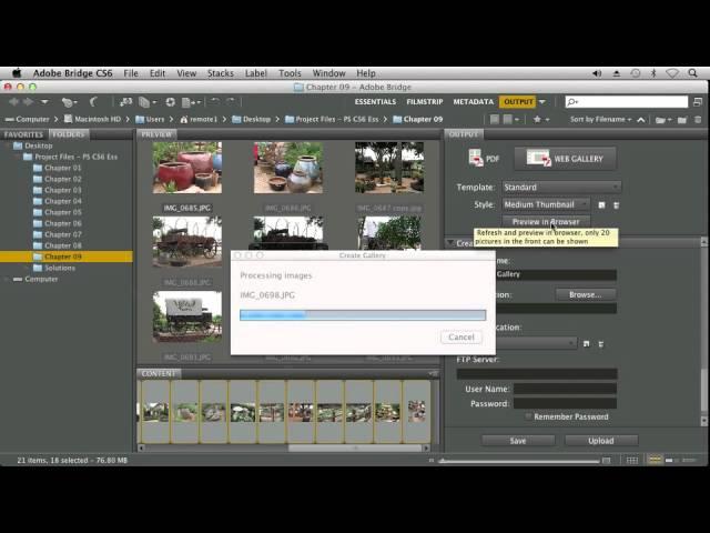 Creating a Web Photo Gallery - Adobe Photoshop CS6 Tutorial