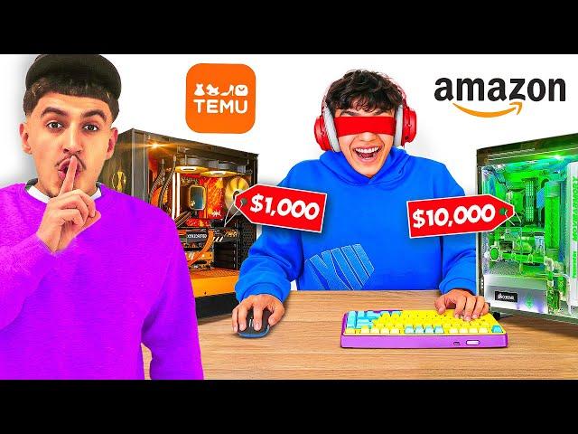 Surprising My Little Brother With Gaming PC's To Play Fortnite! (Amazon, Temu)