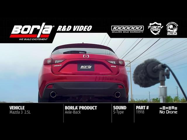 Borla S-Type Exhaust for the 2014-2018 Mazda 3 [Exhaust System Sounds]