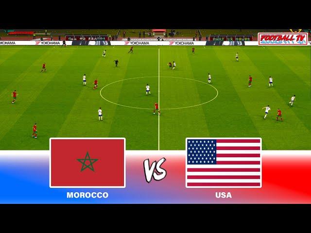 Morocco vs USA - Paris Olympics 2024 | Full Match & All Goals | PES 21 Gameplay Realistic