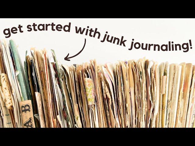 Junk journaling for beginners  Page ideas, upcycling papers & EASY no-sew journal!