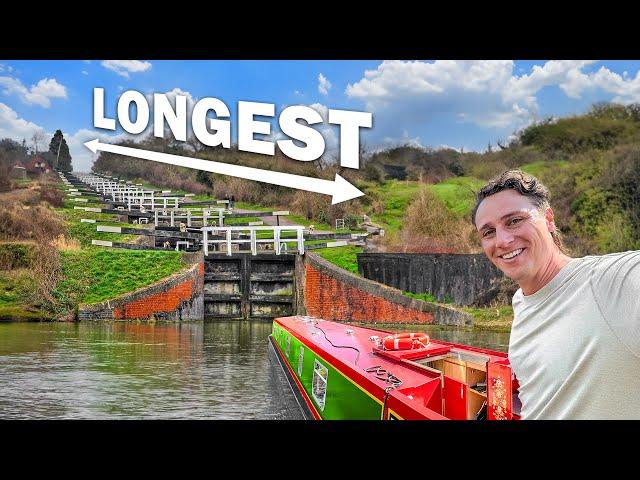 Narrowboating the MOST canal locks in a row.