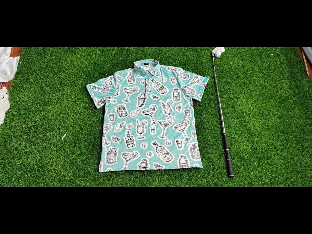 Golf Gentry Men's Set of alcohol cocktails golf polo