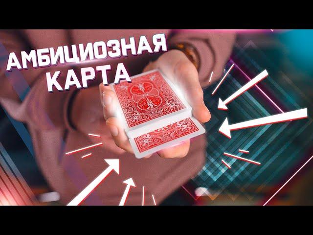 ЛУЧШИЙ КАРТОЧНЫЙ ФОКУС "АМБИЦИОЗНАЯ КАРТА" | ОБУЧЕНИЕ ФОКУСАМ