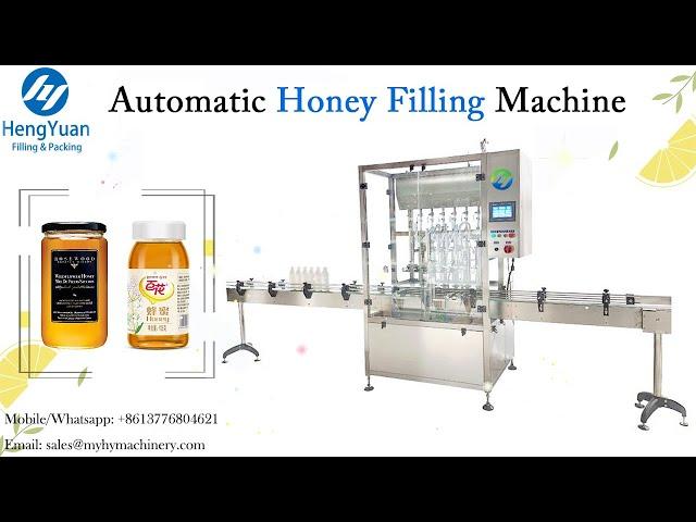 Automatic Bee Honey Bottle Filling Machine ,  Servo Motor Driving Piston Filler