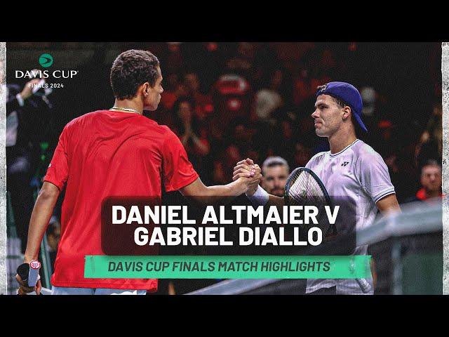 Daniel Altmaier v Gabriel Diallo Highlights | Canada v Germany | Davis Cup Finals 2024