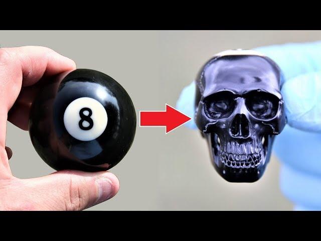 How To Carve a billiard ball into a SKULL