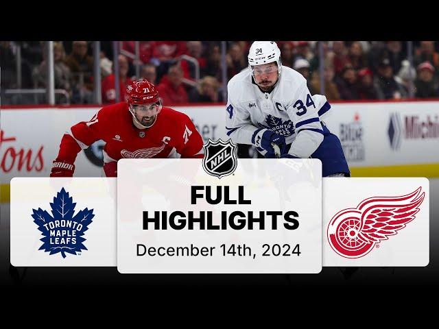 NHL Highlights | Maple Leafs vs. Red Wings - December 14, 2024